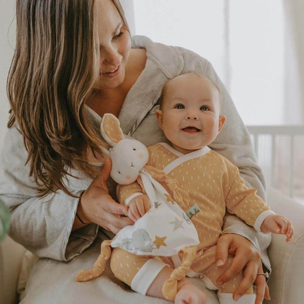 Bunnies by the Bay - Little Star Bunny Knotty Friend, Teether, Nursery Carousel 1