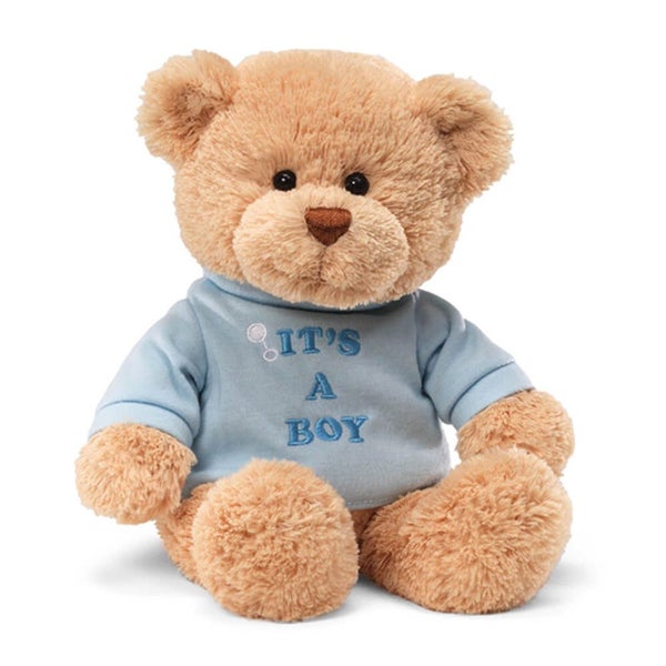 GUND - It's a Boy (Blue T-Shirt) Message Bear - Soft Toy Teddy Bear, 1 year+ Carousel 1