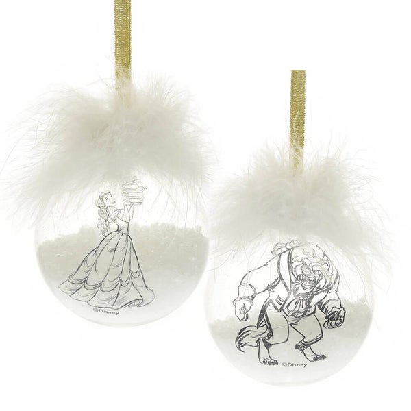 Disney Gifts - Collectible Christmas Bauble Set: Belle & Beast Carousel 1