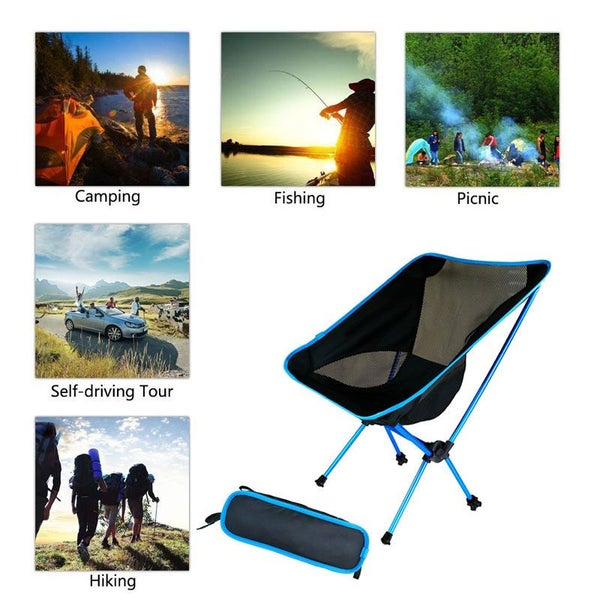 Travel Ultralight Folding Chair Superhard High Load Outdoor Camping Carousel 7