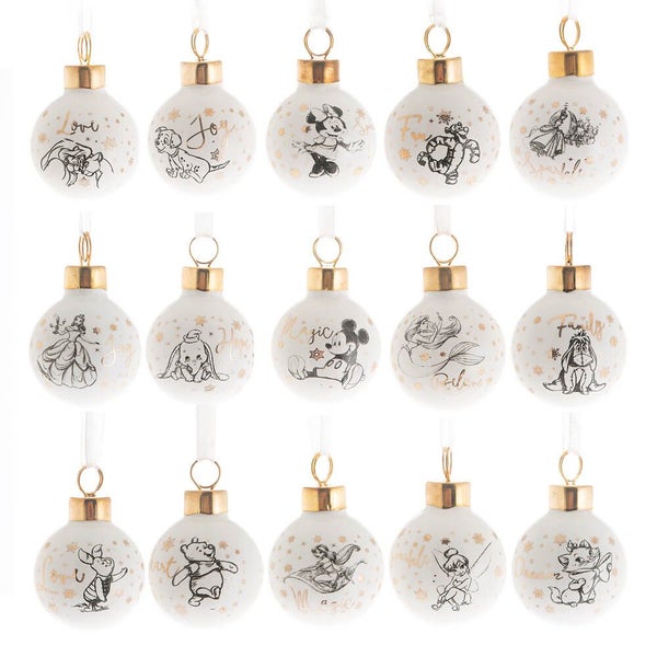 Disney Gifts - Collectible Ceramic Mini Baubles - Set of 15 - Stoneware Carousel 1