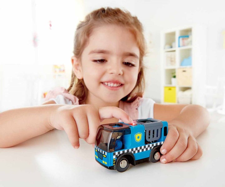 Hape: Police Car with Siren - Vehicle Playset Carousel 2