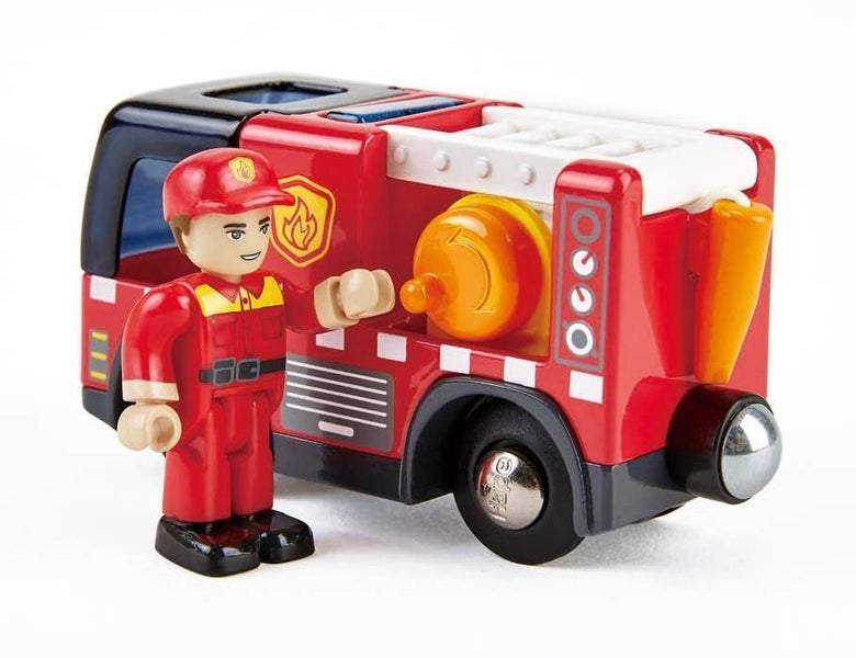 Hape: Fire Truck with Siren - Vehicle Playset Carousel 2