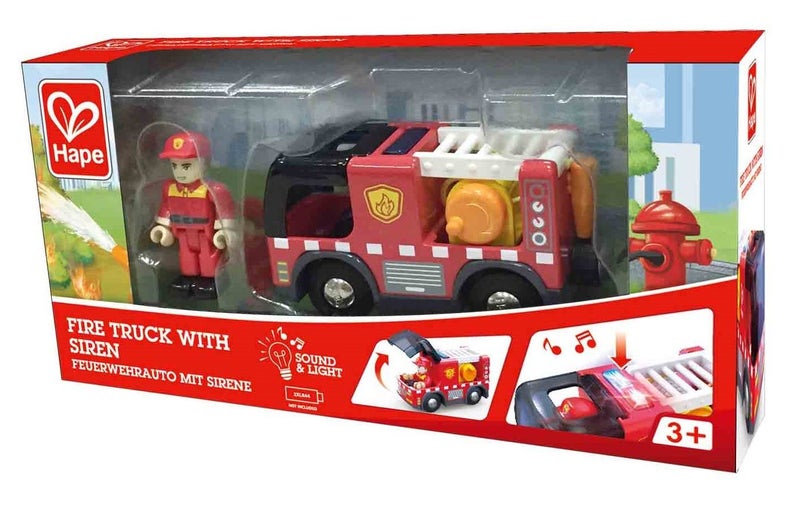 Hape: Fire Truck with Siren - Vehicle Playset Carousel 5
