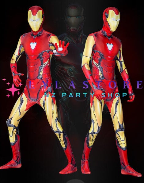 Avengers Endgame Iron Man Cosplay Jumpsuit for Adults & Kids - Perfect for Party Carousel 2