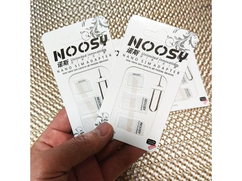 10 Sets 4 In 1 Noosy Nano Sim Card Adapter Micro Sim Cards Adapter Standard SIM Carousel 1