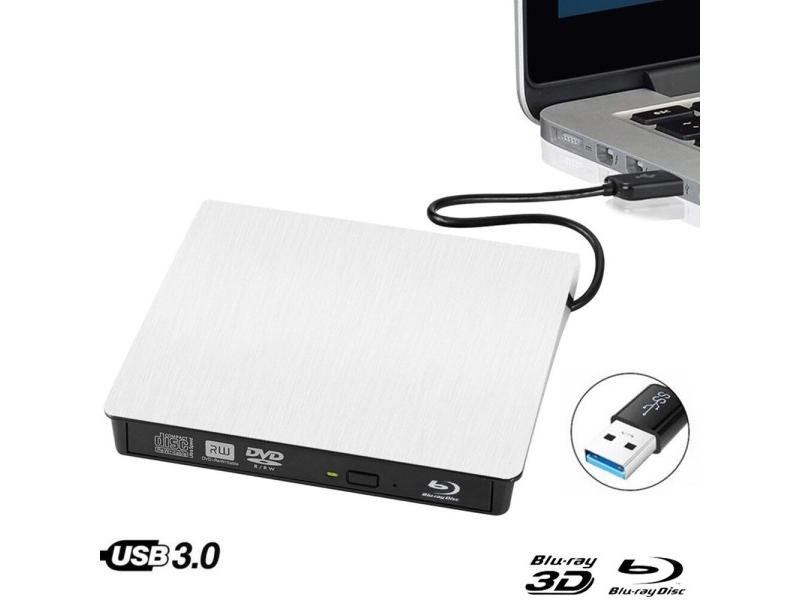 Bluray USB 3.0 External DVD Drive Blu-ray Combo BD-ROM 3D Player DVD RW Burner Carousel 1