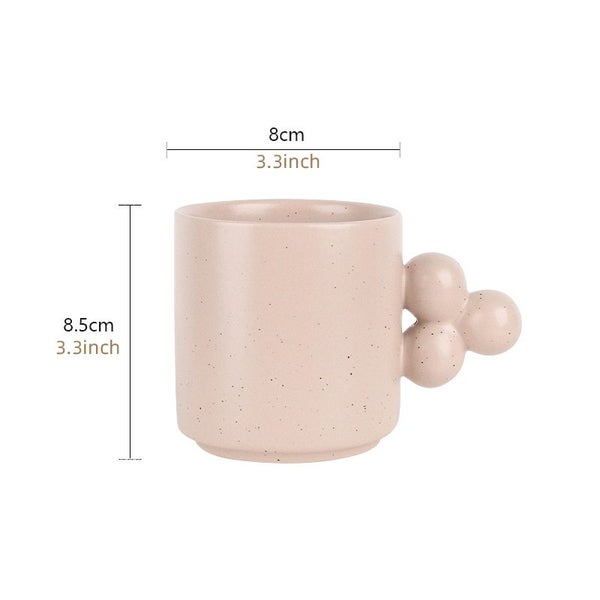 Ceramics Mug Creative Handle 300ml Nordic Coffee Cup Water Milk Tea Carousel 1