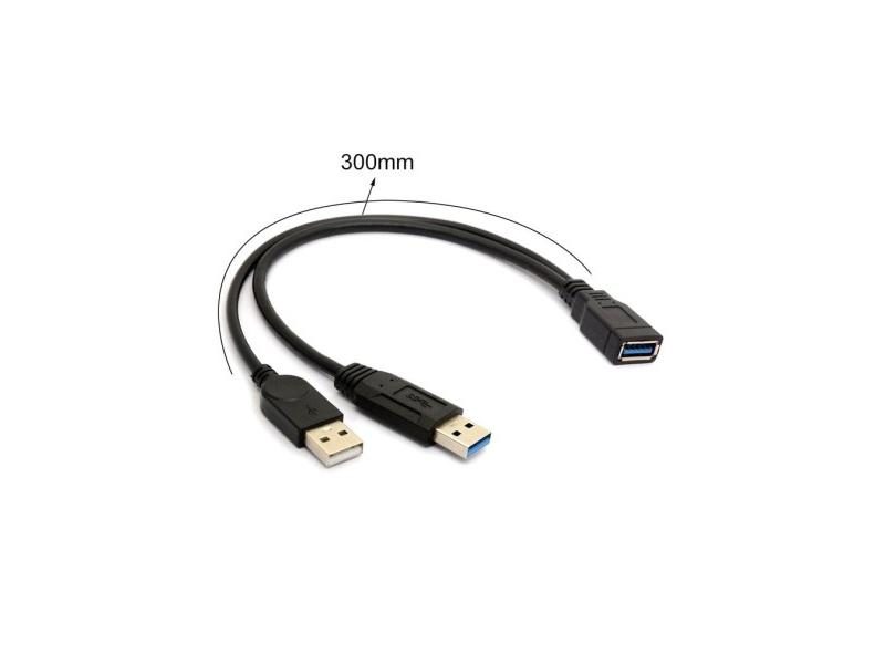20cm USB3.0 To USB3.0/2.0 Female To Dual Male Y Extension Cable Carousel 1