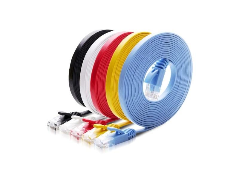 1000Mbps CAT6 Flat Ethernet Gigabit Internet Cable RJ45 Lan Cable Networking Carousel 1