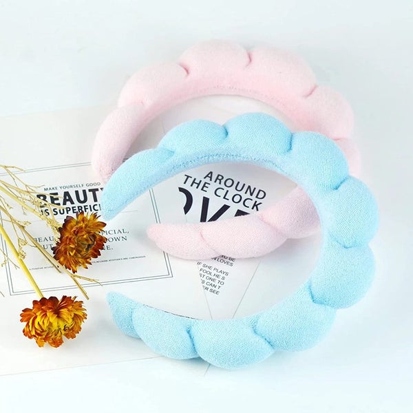 Terry Towel Headband Color Sponge Hairband Spa Headbands for Women Carousel 7