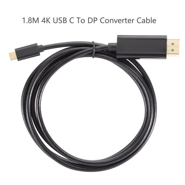 1.8M 4K USB C to DisplayPort (DP) High Speed Converter Cable USB3.1 Cord Carousel 1