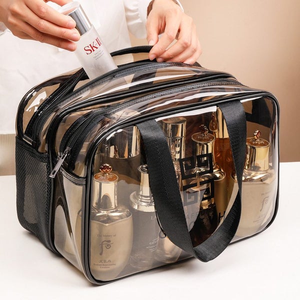 Toiletry Bag | Clear Makeup Bag Waterproof Large Capacity Travel Bag Carousel 1