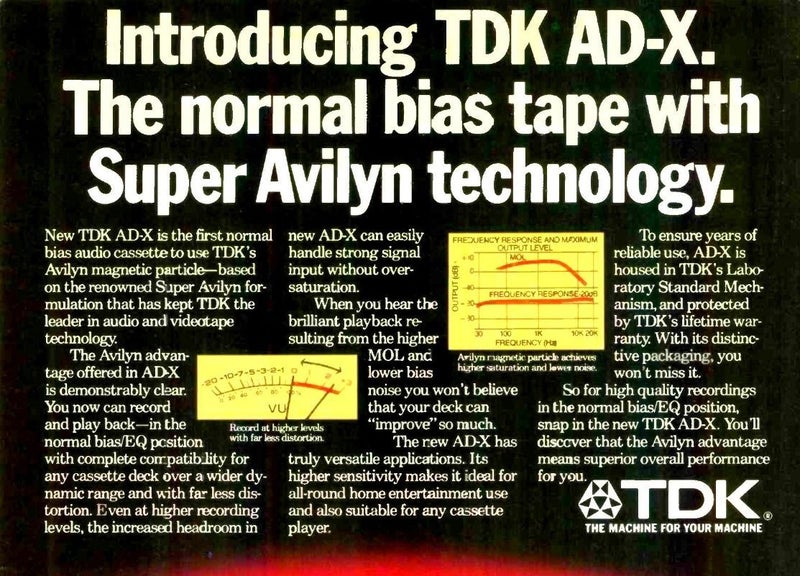 Outstanding 1986! 1 x TDK AD-X 60 Blank Audio Cassette Tape -Japan sealed/new Carousel 3