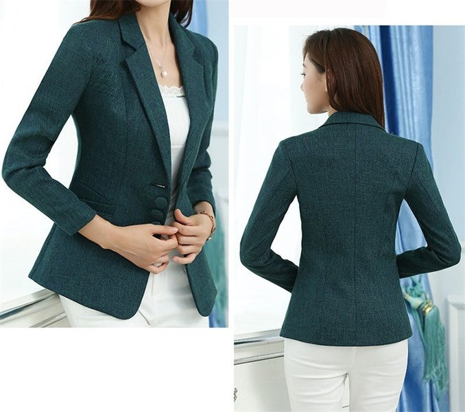 Autumn Spring Women's Blazer Elegant fashion Lady Blazers Coat Suits Carousel 1