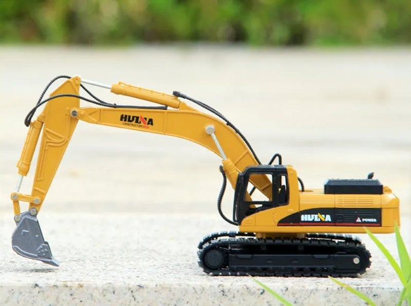 Die-cast Excavator Model Scale, 1:50, Huina 1710 YELLOW Carousel 2