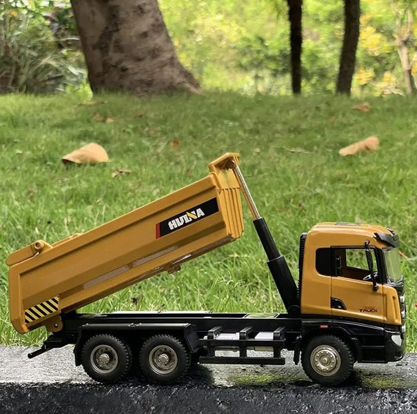 Die-cast Dump Truck, 1:50, Metal, Huina 1718 (YELLOW) Carousel 2