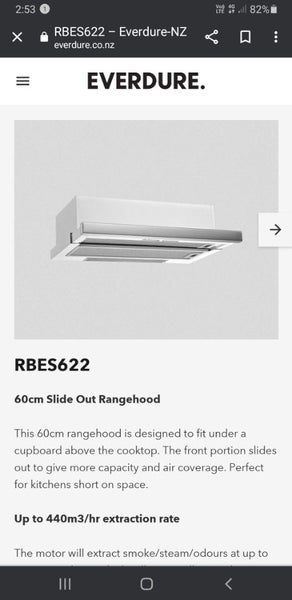 Everdure rangehood filter RBES62 Carousel 3