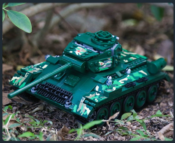 T-34 Medium Tank Green - 800 pieces - MouldKing: Technical - RC Remote Control Carousel 2