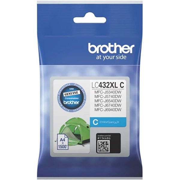 Brother LC432XL Cyan High Yield Ink Cartridge Toner LC-432XLC Carousel 1