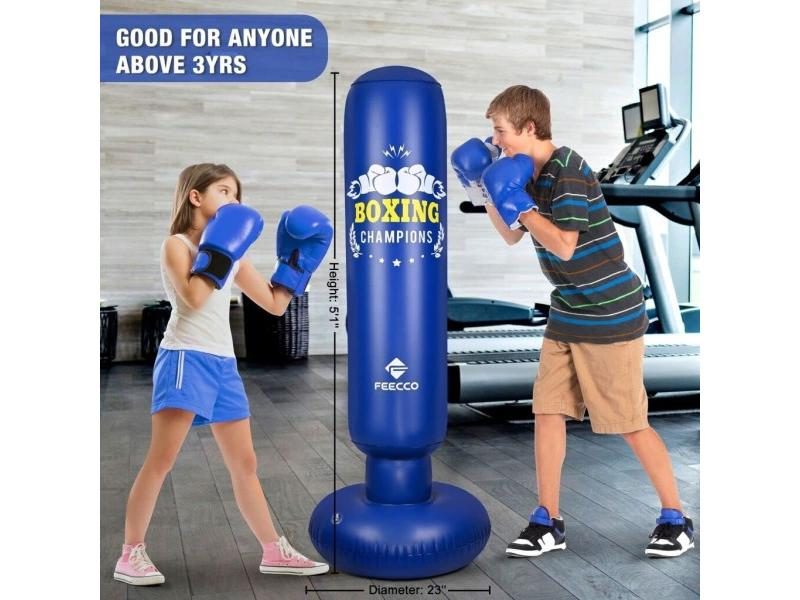 5ft Free Standing Punching Bag For Kids 3 12 With Hand Pump Gifts Carousel 1