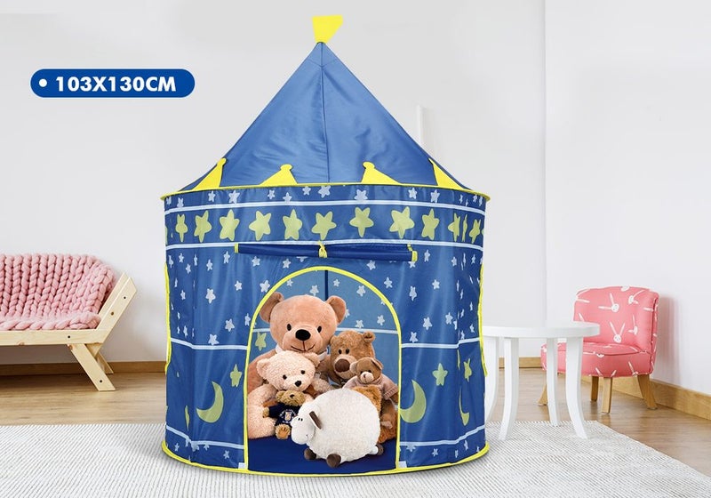 DIY Princess Castle Play Tent Kids Play House Star Moon Carousel 1