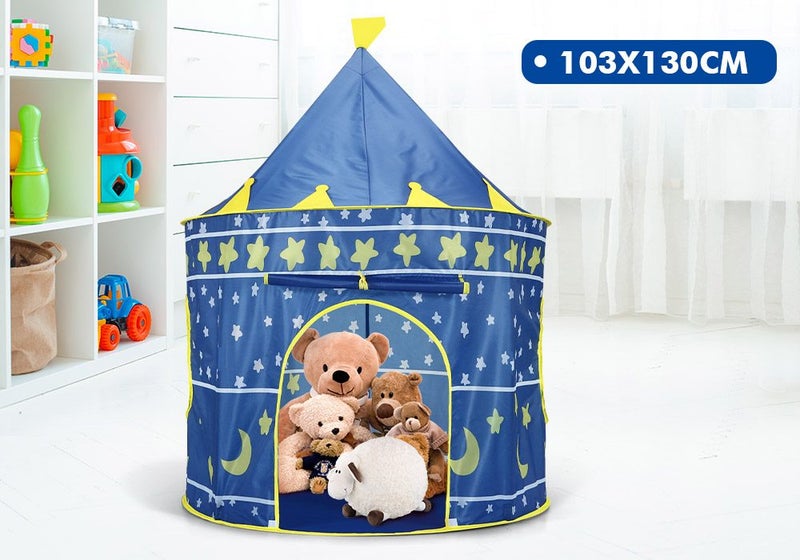 DIY Princess Castle Play Tent Kids Play House Star Moon Carousel 2