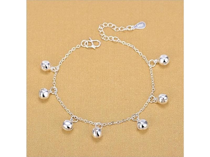 Cute Bells Women Silver 925 Anklets Jewelry Trendy Silver Bracelets For Girl Carousel 2