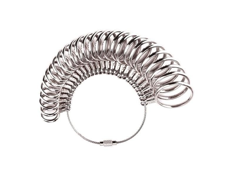 Aluminum Alloy Ring Gauges Sizer Meter Hand Loop Jewellery Measuring Ring Tool Carousel 1
