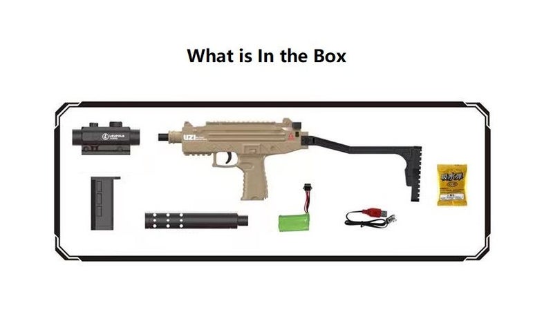 UZI Gel Blaster, Electric Full Auto and Manual. YELLOW.10000 extra gel balls. Carousel 2