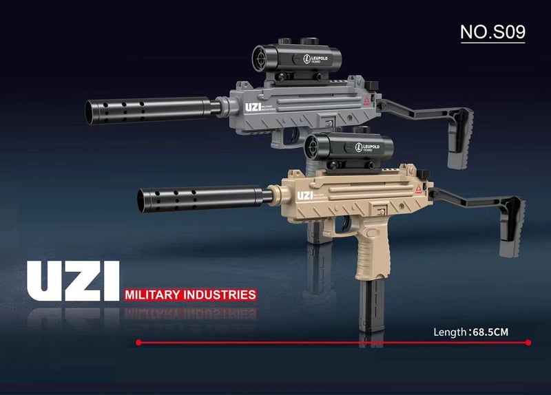 UZI Gel Blaster, Electric Full Auto and Manual. YELLOW.10000 extra gel balls. Carousel 1