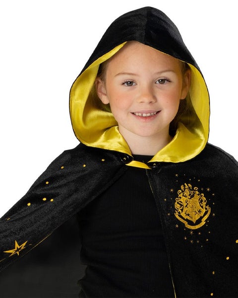 Harry Potter Hogwarts Black and Gold Hooded Kids Costume Robe Carousel 3