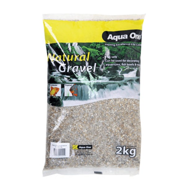 Aqua One Gravel Natural Gold Mix 2kg Carousel 1