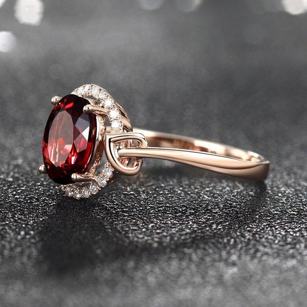 Brand New Oval Ruby Diamond Ring Rose Gold Ring Jewellery *Sale NOW* Carousel 12
