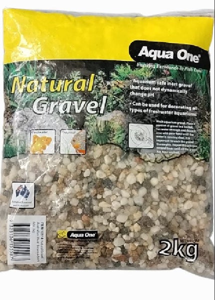 Aqua One Natural Gravel Australian Multi Brown 4-6mm Mix 2kg Carousel 1