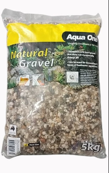 Aqua One Natural Gravel Australian Multi Brown 4-6mm Mix 5kg Carousel 1