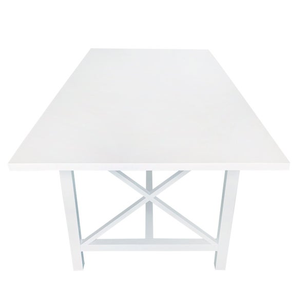 Hampton Cross Rectangle Dining Table 160cm - White Carousel 3