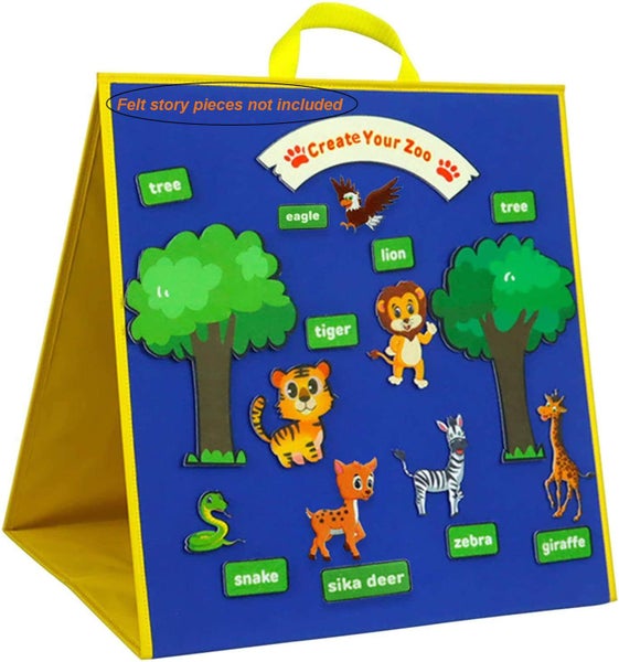 Foldable Freestanding Felt Flannel Board Quiet Book Carousel 2