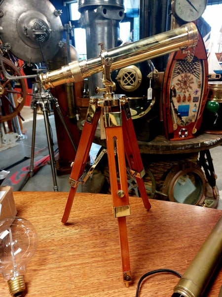 Vintage-style telescope on tripod Carousel 1