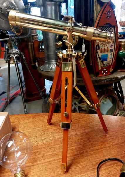Vintage-style telescope on tripod Carousel 2