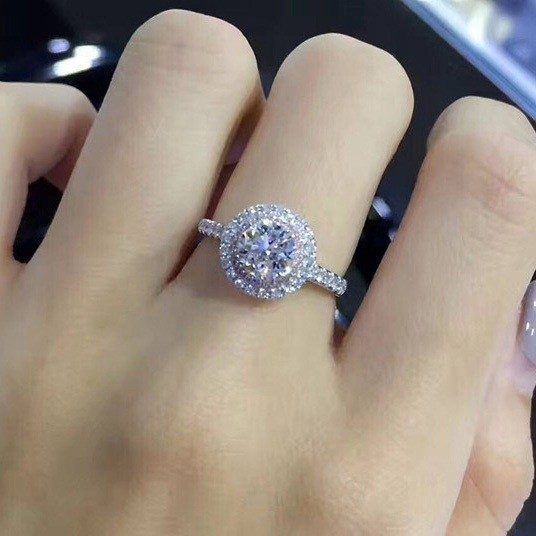 Engagement Diamond Ring Gold Halo Ring Jewellery *Local Buy* Carousel 12