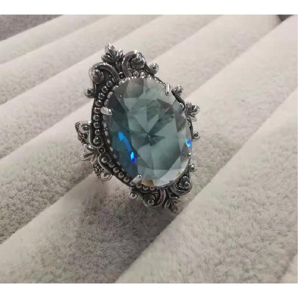 Oval Cocktail Ring 925 Silver Dress Ring Jewellery *Local STOCK NOW* Carousel 13