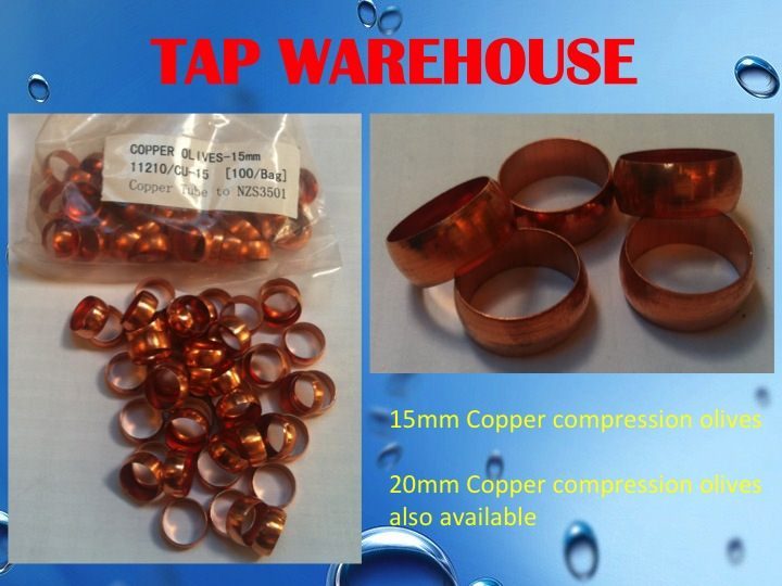 Tapwarehouse 20 mm Copper Compression Crox Olive Carousel 1