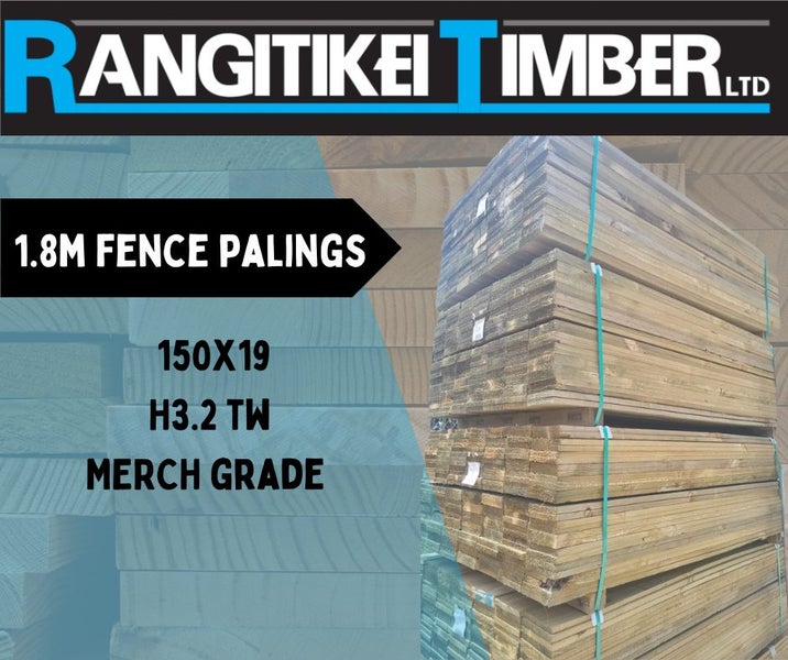 1.8m 150x19 H3.2 MERCH FENCE PALINGS Carousel 1