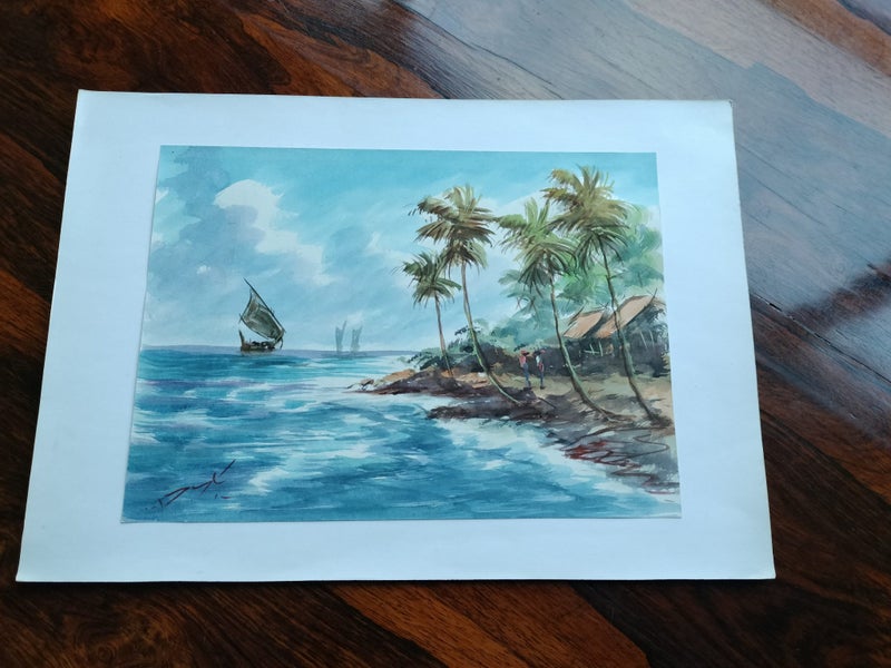 Watercolour View of Asian Coastline(A/F) Carousel 1