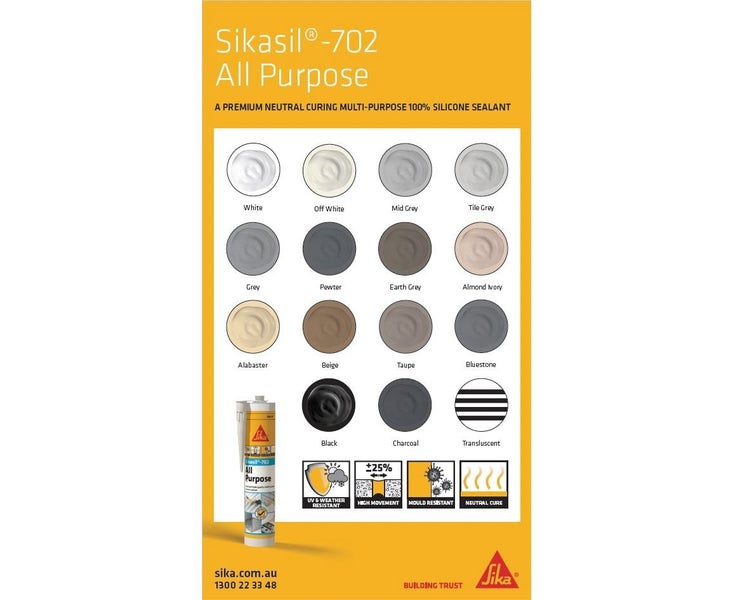 DAVCO SIKASIL 702 PEWTER 300ML Box of 12 Carousel 2