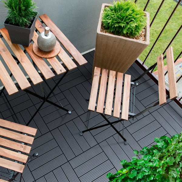 DIY Decking Tiles Black 300*300*20 - Pack of 10 Carousel 8