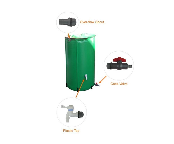 PTN 500L Water Tank barrel garden irrigation hydroponic Collapsible Sorage Carousel 7