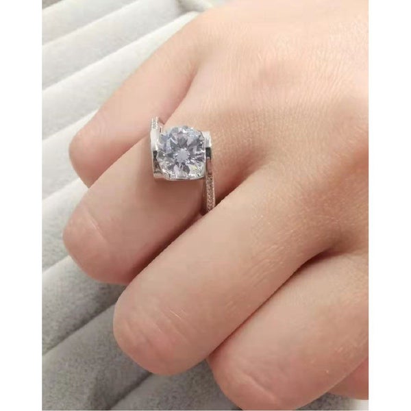 Diamonds Ring 18KGP White Gold Eternity Ring Jewellery *Local Clearance* Carousel 15