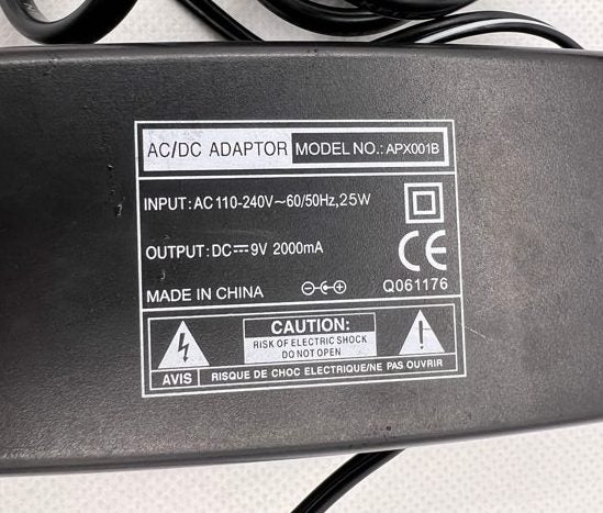 GPX 9v Ac/dc Adapter APX001B DVD Player Power Supply Charger Cord Carousel 3